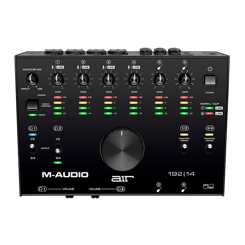 M-Audio AIR 192|14 192 14 8-In/4-Out 24/192 USB Audio Studio Recording Interface image 1