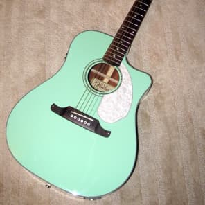 FENDER SONORAN ACOUSTIC ELECTRIC GUITAR – Surf Green | Reverb