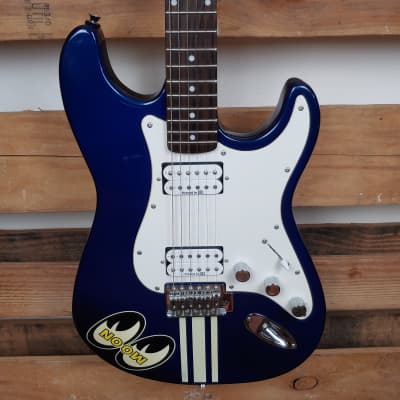 Lace Huntington Mooneyes Blue guitar With Hard Shell Case image 1
