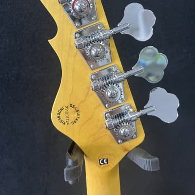 G&L LB-100 Tribute Series 4 String Bass  3 Tone Sunburst  9lbs!  New! image 11