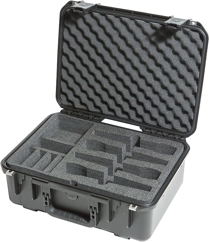 SKB iSeries Waterproof Hard Case for 8 x Wireless Mics, Shure