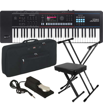 Roland Juno-D6 61-Key Synthesizer STAGE ESSENTIALS BUNDLE