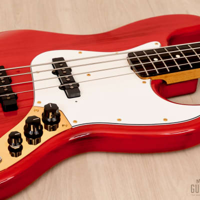1993 Fender Custom Edition Jazz Bass JB62G-70 Clear Charcoal Red w