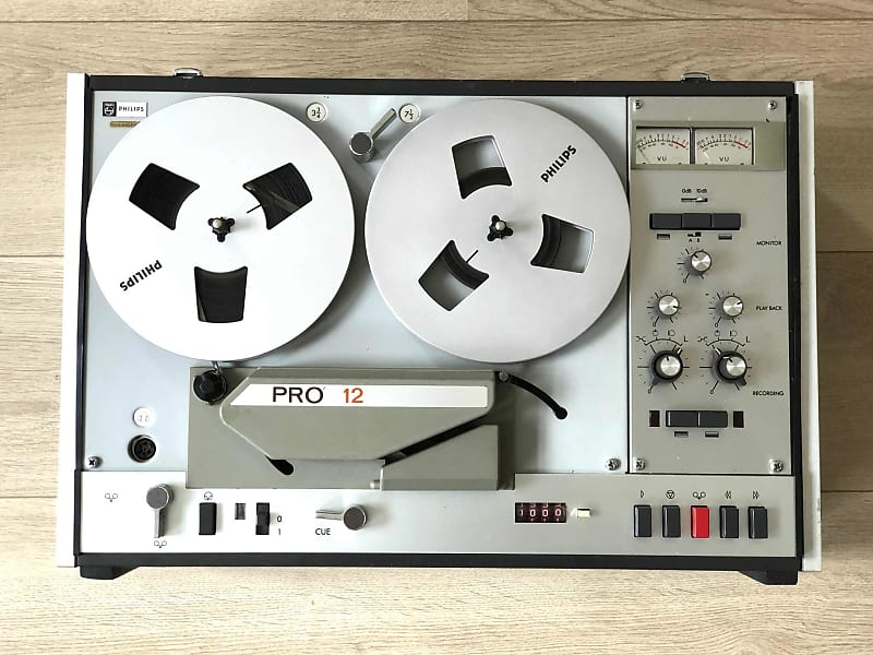 Rare Vintage 1969 Philips PRO 12 Studio Reel to reel tape player/recorder  			