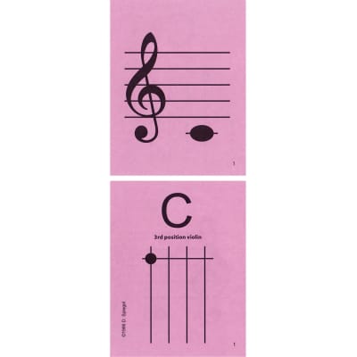 Notes & Strings Notes & Strings Violin 3rd Position 4.25"X5.5" Regular Size Laminated Flashcards image 2