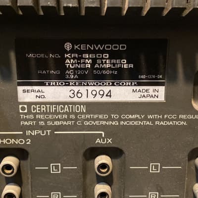 Kenwood vintage receiver KR-6600 1970s - Silver image 4