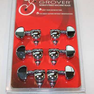 Grover 102-18N Original Rotomatics with 18:1 Gear Ratio - Guitar Machine Heads, 3 + 3 - Nickel image 2