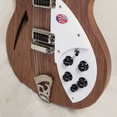 Rickenbacker 330 Electric Guitar, Thin-Line Semi-Acoustic, Walnut, 24 fret, 2 Pickups, Dot inlay, W/ image 3