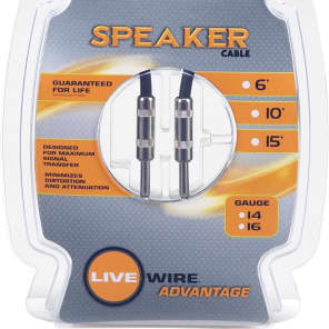Live Wire S163-LW 16-Gauge Speaker Cable - 3'