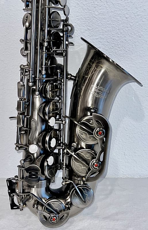 Glory Professional Engraved Alto Saxophone Antique Silver Reverb
