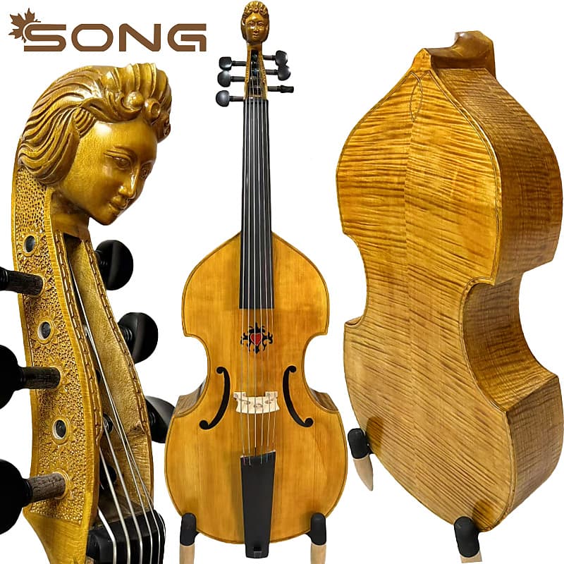 Carved Lady Face Viola da gamba SONG Maestro 6 string 27