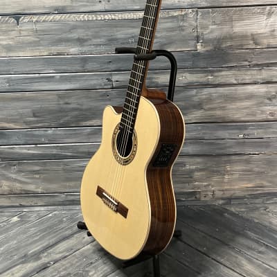 Kremona Left Handed F65CW-SB All Solid Fiesta Cutaway Classical Acoustic Electric Guitar image 4