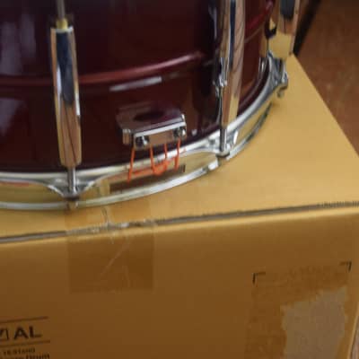 pearl 6.5x14 Sensitone Snare Drum  2022 Cherry Red image 7