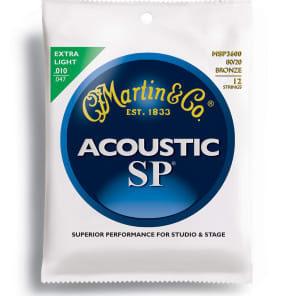 Martin MSP-3600 SP 80/20 Bronze Extra Light 12-String Acoustic Strings