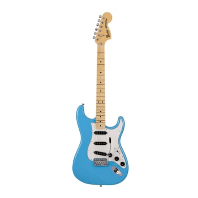 Fender Made in Japan Limited International Color Stratocaster Guitar with Basswood Body, Vintage Style Pickups, U Shape Neck and 9.5- Inch Radius Maple Fingerboard (Maui Blue) for sale