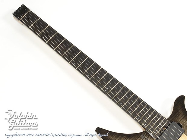 Charo s CH G6 Headless Guitar Curly Maple Black Burst