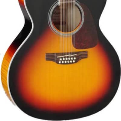 Takamine GJ72CE-12 Jumbo Acoustic-Electric Guitar Brown Sunburst image 3