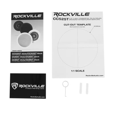 (12) Rockville CC525T White 5.25" Commercial 70v Ceiling Speakers For Restaurant image 10