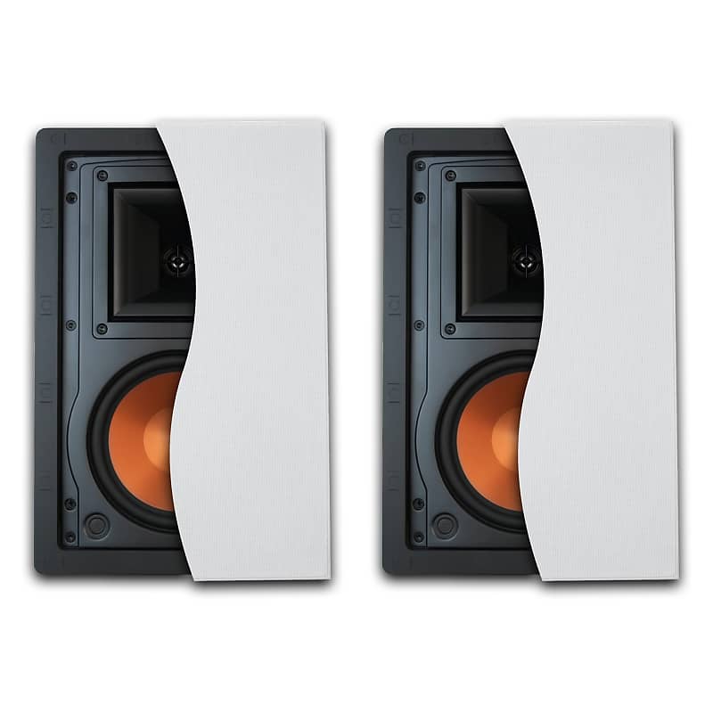 Klipsch R-5650-W II In-Wall Speakers | 2 Speaker Bundle | White, Paintable Grilles | 2 Rectangular Speakers KLPR5650WII2PACK image 1