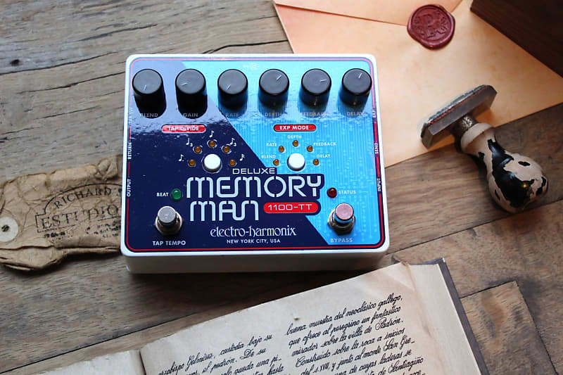 Electro-Harmonix Deluxe Memory Man 1100-TT Tap Tempo 1100Ms Analog Delay imagen 1