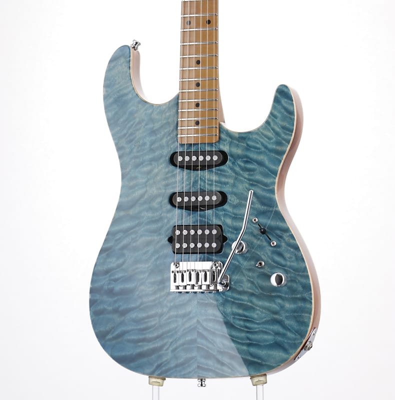 Keipro KS Deluxe Quilted Maple Top Ocean Blue SSH (S/N:J17014) (08/07)