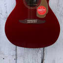 Fender® Newporter Player Acoustic Electric Guitar Solid Top Candy Apple Red