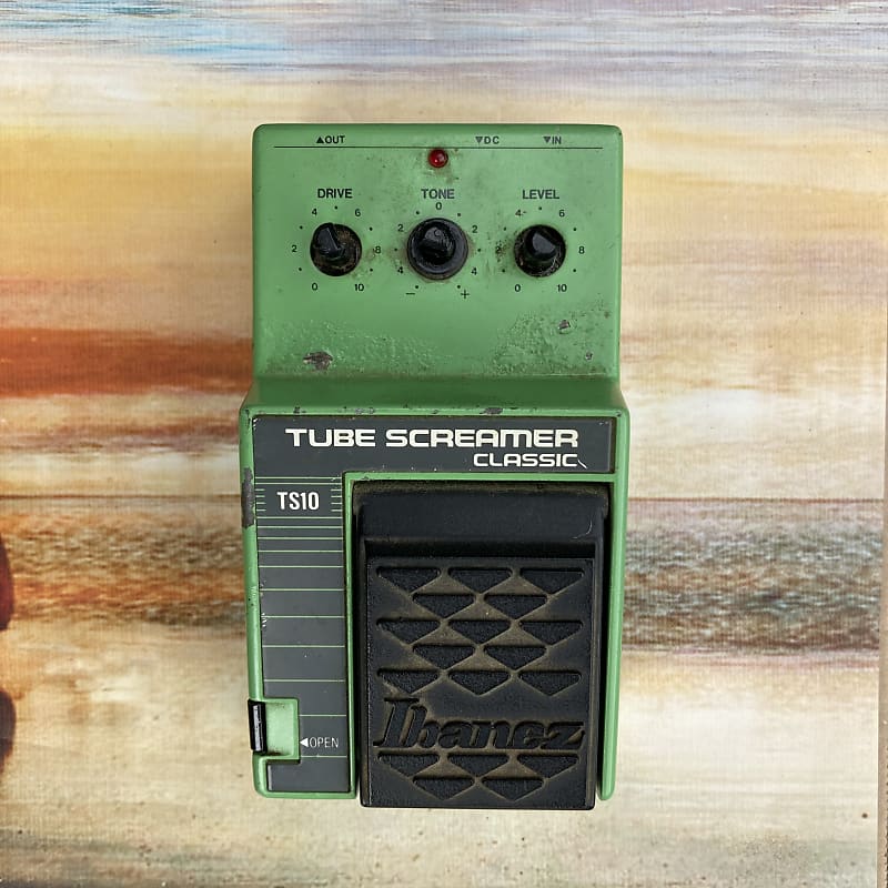 Ibanez TS10 MIJ vintage, electric guitar Tube Screamer Classic Japan John Mayer  - Green image 1