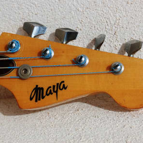 Maya Jazz Bass 1970' MIJ Vintage  3 Tone Sunburst image 4