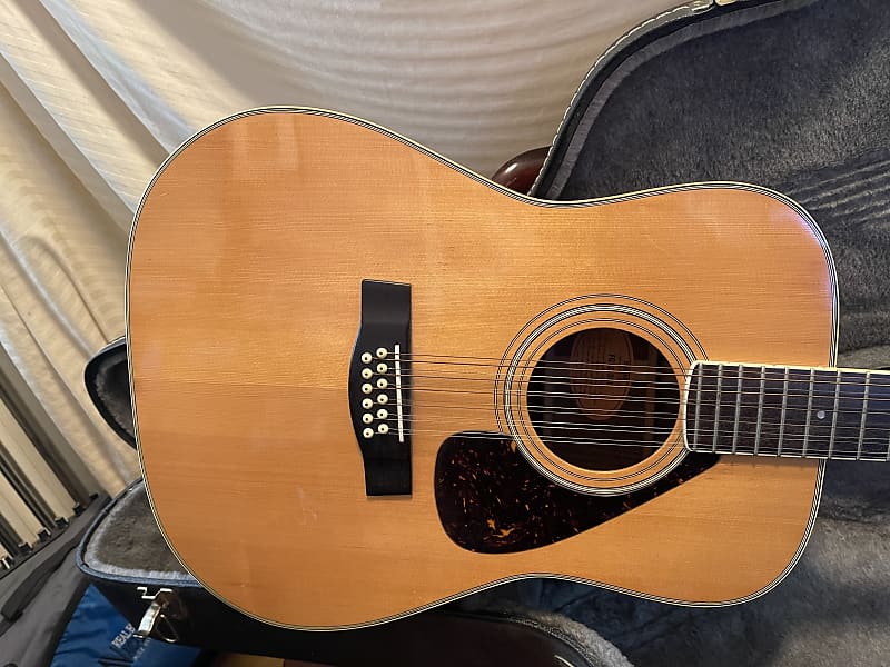 Yamaha fg 12 301 12 string acoustic guitar 1970's natural