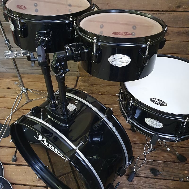 Drum Kit Pearl Rhythm Traveler Compact, Black USED! RKPRK150822 | Reverb UK