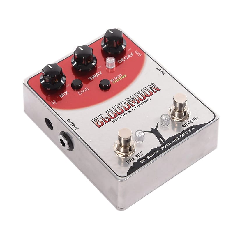 Mr. Black Blood Moon Blood & Chrome Reverb Pedal | Reverb