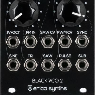 Erica Synths Black VCO2 Analog VCO Eurorack Synth Module image 1