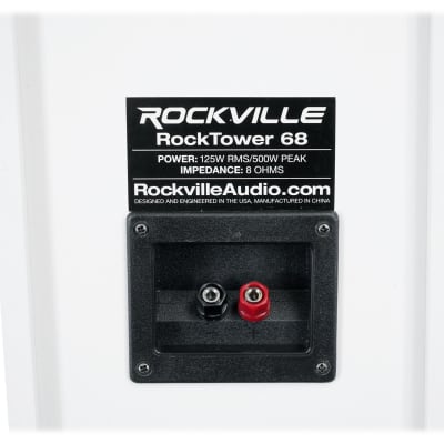 (1) Rockville RockTower 68W White Home Audio Tower Speaker Passive 8 Ohm image 13