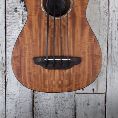 Luna Bari-Bass Koa 4 String Bari Bass Acoustic Electric Ukulele with Gig Bag for sale