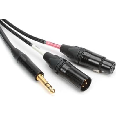 Mogami Gold Insert XLR 06 6-foot audio insert Y-cable with 1/4" TRS and XLR male/female connectors