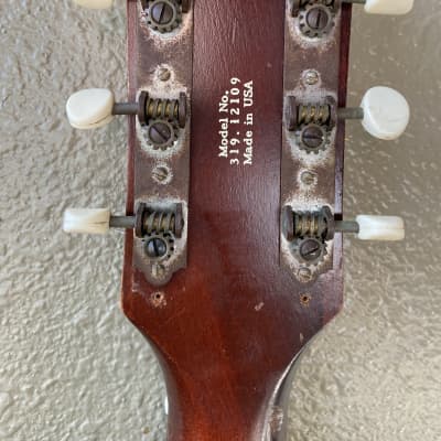 1960s Silvertone Acoustic Guitar USA (Airline Kay Harmony Truetone Danelectro Stella Epiphone) image 11