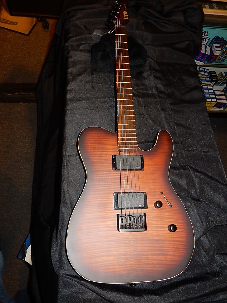 ESP LTD TE-406FM Electric Guitar Dark Brown Sunburst | Reverb