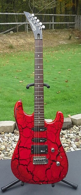 Extremely Rare 80s Charvel Charvette w/ Red Crackle Finish
