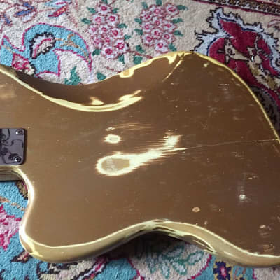 1963 Fender jazzmaster original custom color shoreline gold body image 9