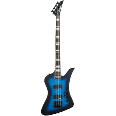 [PREORDER] Jackson JS Series Kelly Bird Bass JS3Q Guitar, Amaranth FB, Transparent Blue Burst for sale
