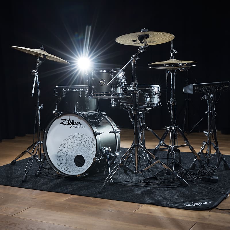 Zildjian ALCHEM E Series ZAG Gold 10 14 14 18 Electronic Drum Set Kit w Cymbals Select Stands IN STOCK