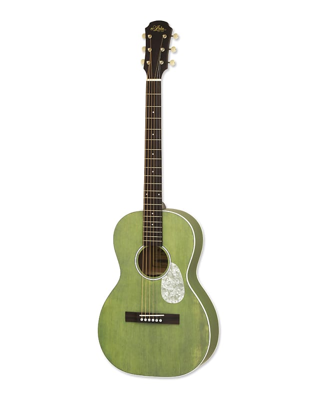 Aria 131UP Urban Player Series Parlor Guitar Stained Green image 1