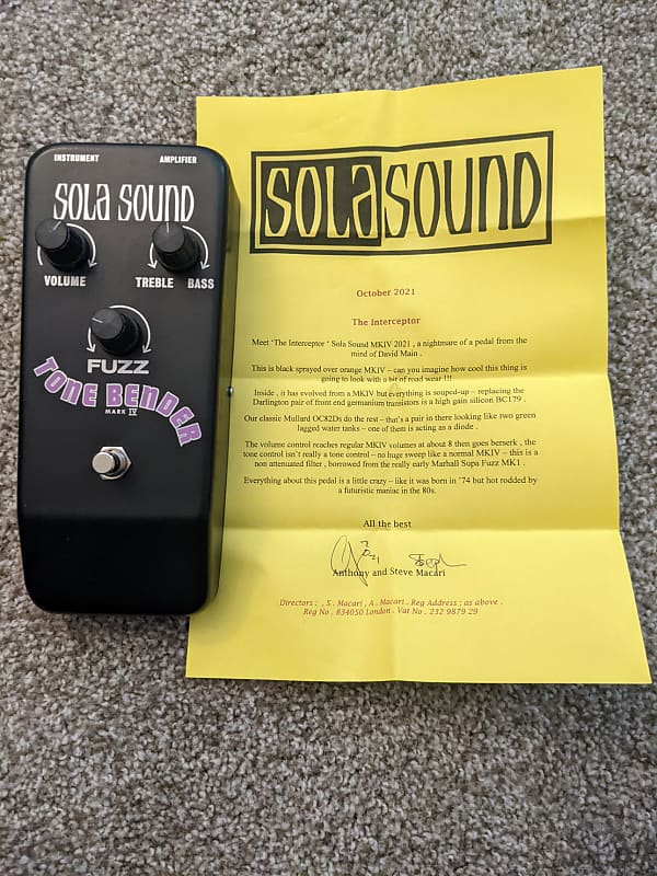 ギター Sola Sound / D*A*M Tone Bender MKIV Sola Sound Tone Bender MKIV with OC75 transistors by D*A*M
