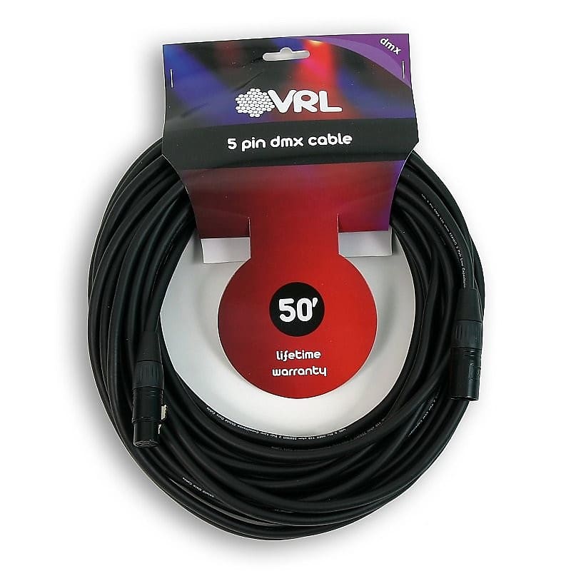 VRL VRLDMX5P50 5 Pin DMX Cable 50' image 1
