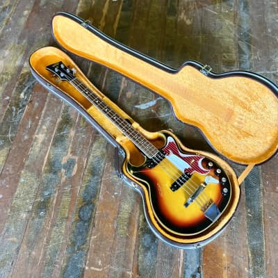 EKO Florentine Bass guitar 1960’s - Sunburst original vintage italy vox image 1