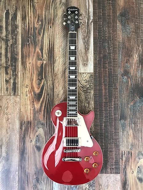 Epiphone Les Paul Standard Plain Top Electric Guitar 2014 Cardinal Red