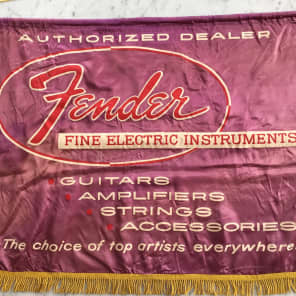 1961 Fender Authorized Dealer Banner Pre Cbs Vintage Collector Rare Stratocaster Telecaser image 1