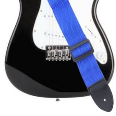 Blue Acoustic Electric Guitar Bass Strap Belt +  Guitar Picks + Picks Holder. SHIPS FAST! image 4