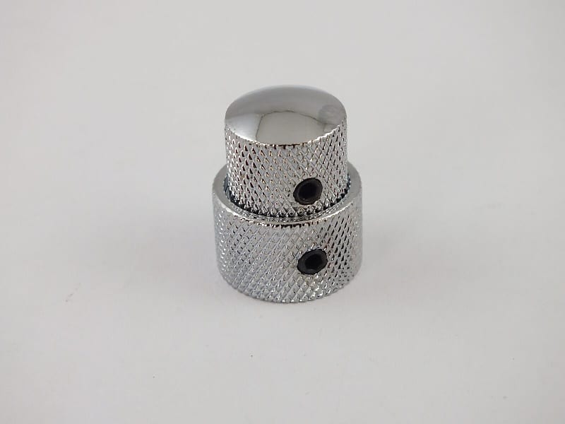 Chrome Dual Concentric Stacked Metal Control Knobs for | Reverb