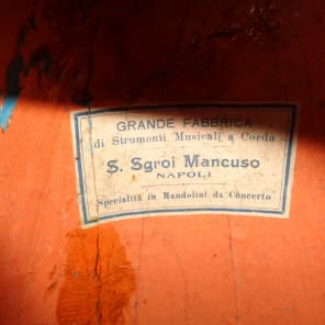 S. Sgroi Mancuso Bowlback Mandolin Brazilian 1900 image 11